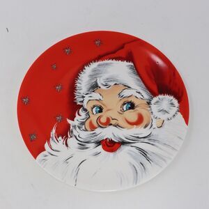 Mr Christmas Santa Dessert/Salad Plate Nostalgic Retro 8”